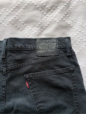 Levi's Black Jean Shorts with Red Tab